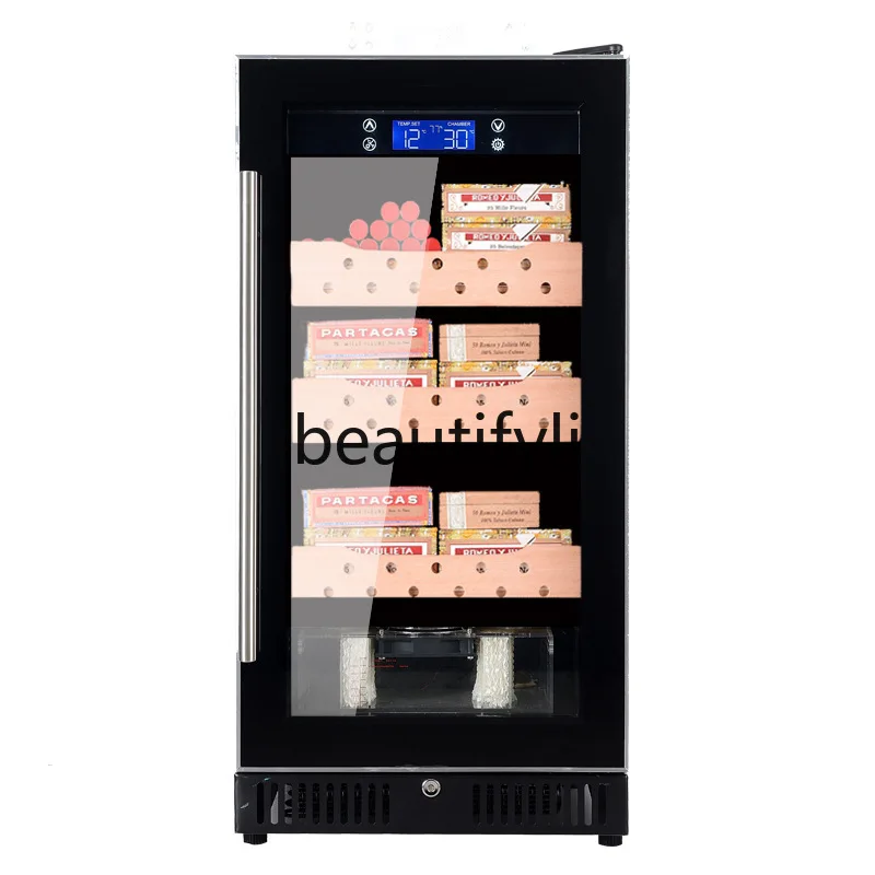 

Небольшой шкаф-витрина с постоянной температурой, бытовая стеклянная дверь, холодильный шкаф для сигар, табака и винный шкаф