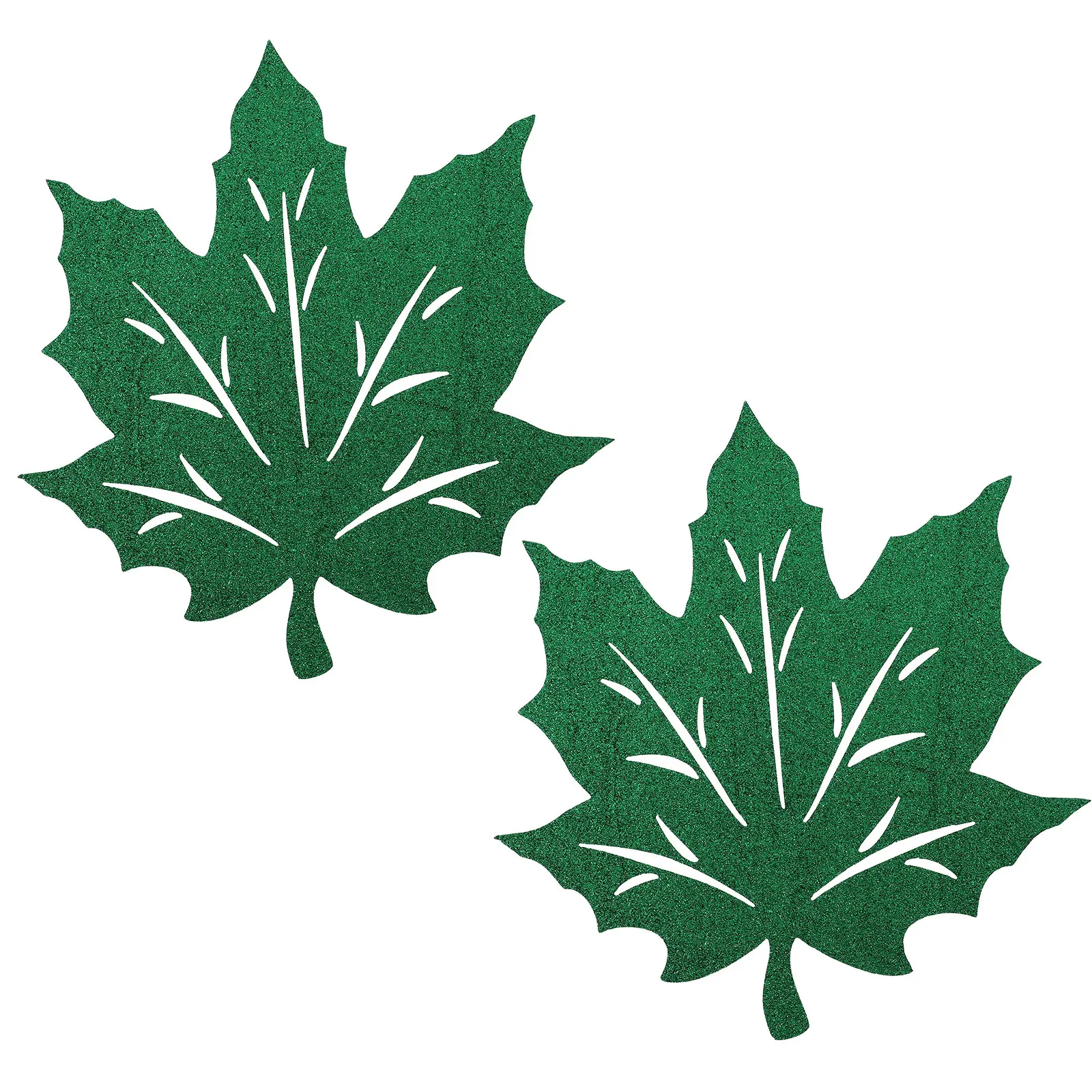 

2Pcs Thanksgiving Maple Leaf Placemats Nonwovens Table Mats Household Table Protection Decorative Tabletop Placemats