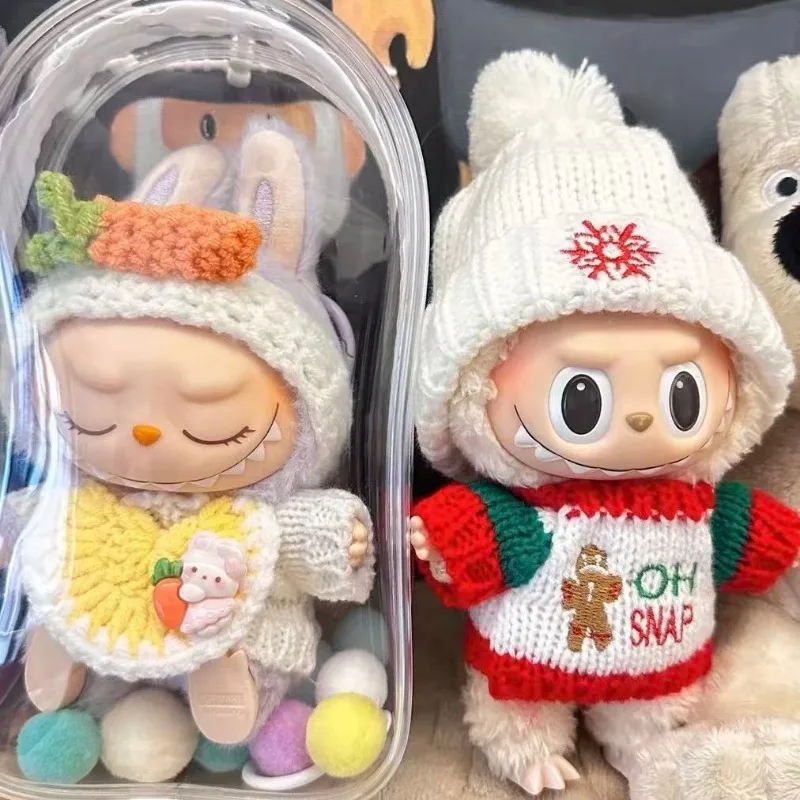 

Для одежды Labubu, слепая коробка, универсальные сидячие плюшевые аксессуары для кукол, 15/17 см, дизайнерская одежда Labubu, комплект костюмов с тыквой