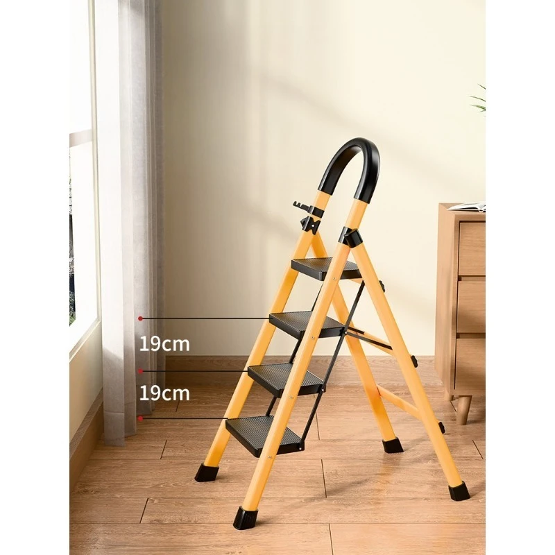 Thickened household five-step ladder, folding multifunctional telescopic indoor herringbone ladder, step ladder
