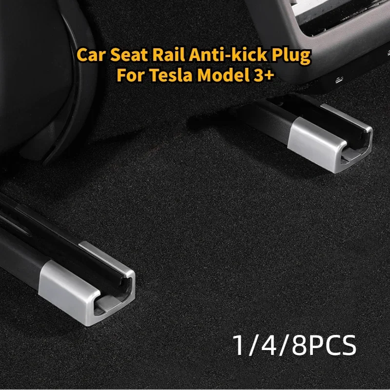 for Tesla New Model 3 Highland 2024 Interior Accessories Seat Anti-kick Protective Cover Car Seat Rail Anti-kick Plug M3H Parts