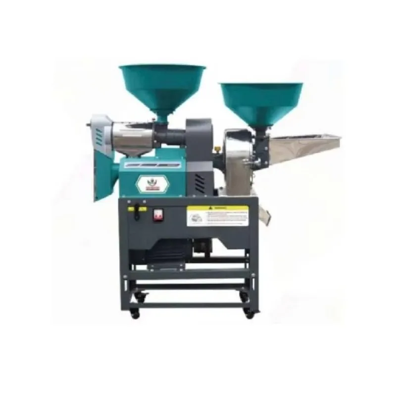 Electric Paddy De-Husker and Grain Grinder Combo Automatic Rice Milling and Flour Crushing Machine with Multiple Sieves