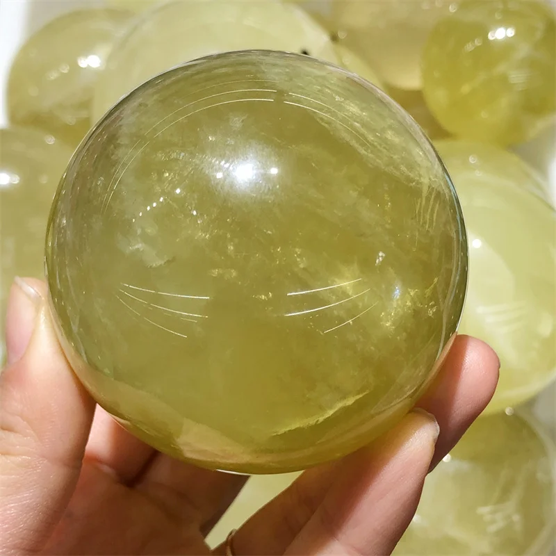 

Natural Calcite Sphere Stone Quartz Healing Minerals Gemstones Spiritual Home Ornaments Decoration 1PCS 6.3CM