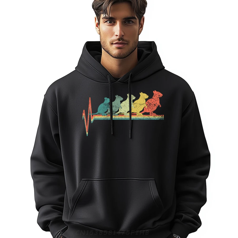 Quokka Heartbeat Oversized Hoodie Men Unisex Man Clothes Long Sleeve Pullover Hoodie For Men Pullover