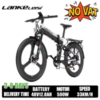 LANELEISI XT750 Sports Edition Folding Electric Bicycle 26-Inch Tire City Road Electric Bike 500W Motor 48V12.8A Battery E-bike