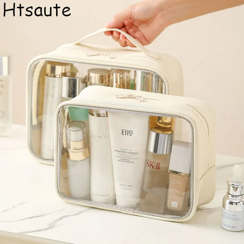 Portable Travel cosmetic bag Women Transparent Makeup Bag Large-Capacity Bath Wash Bags Multifunction Waterproof Storage Case