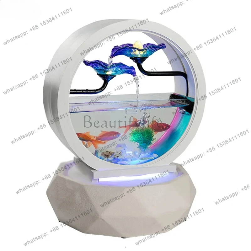

Flowing Water Fish Tank Ornament Desktop Fountain Water Flow Device Entrance Decoration