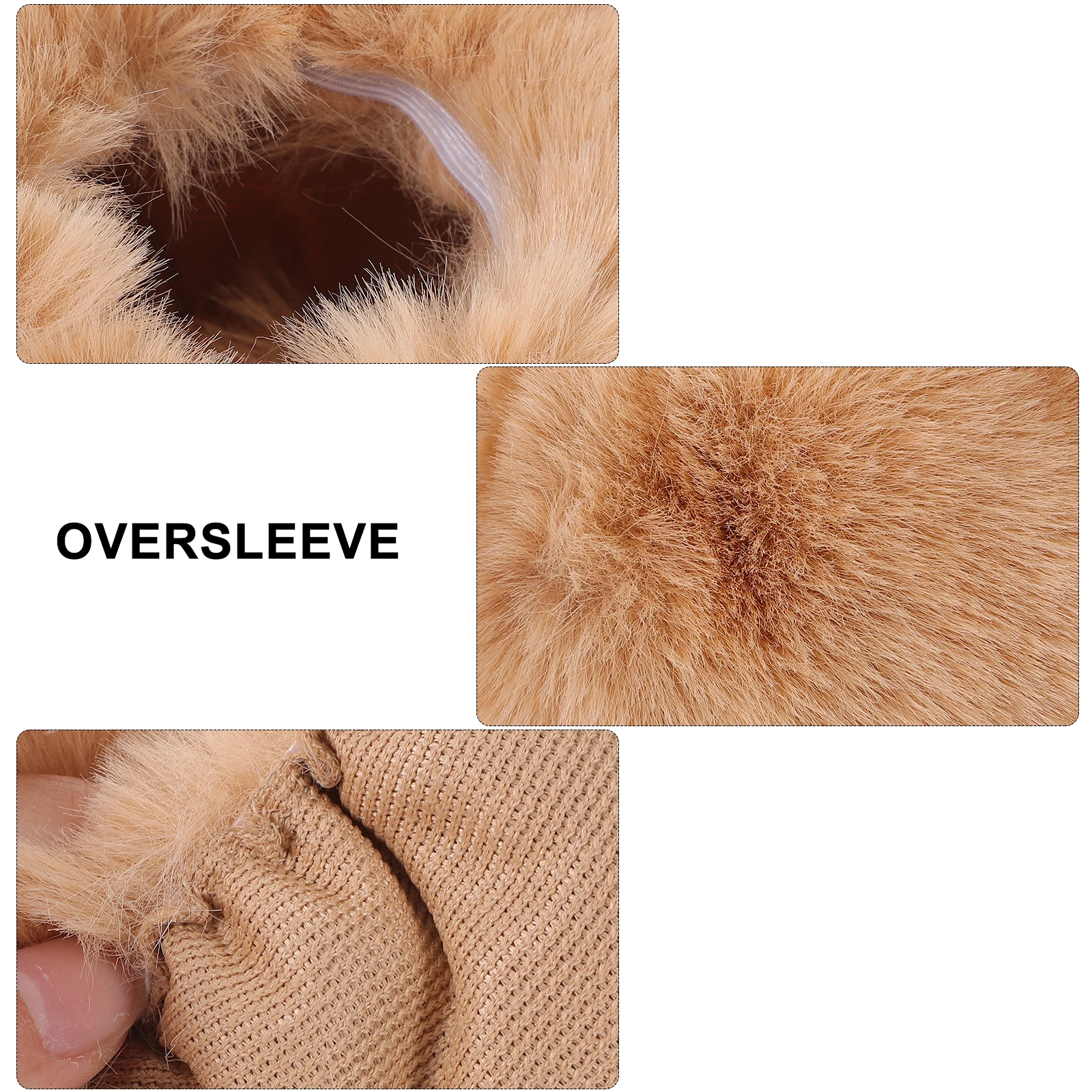 

1Pair Women Hairy Winter Arm Warmers Faux Short Sleeves Wristband Cuffs Thick Warm Keep Warm Cold Weather Outdoor