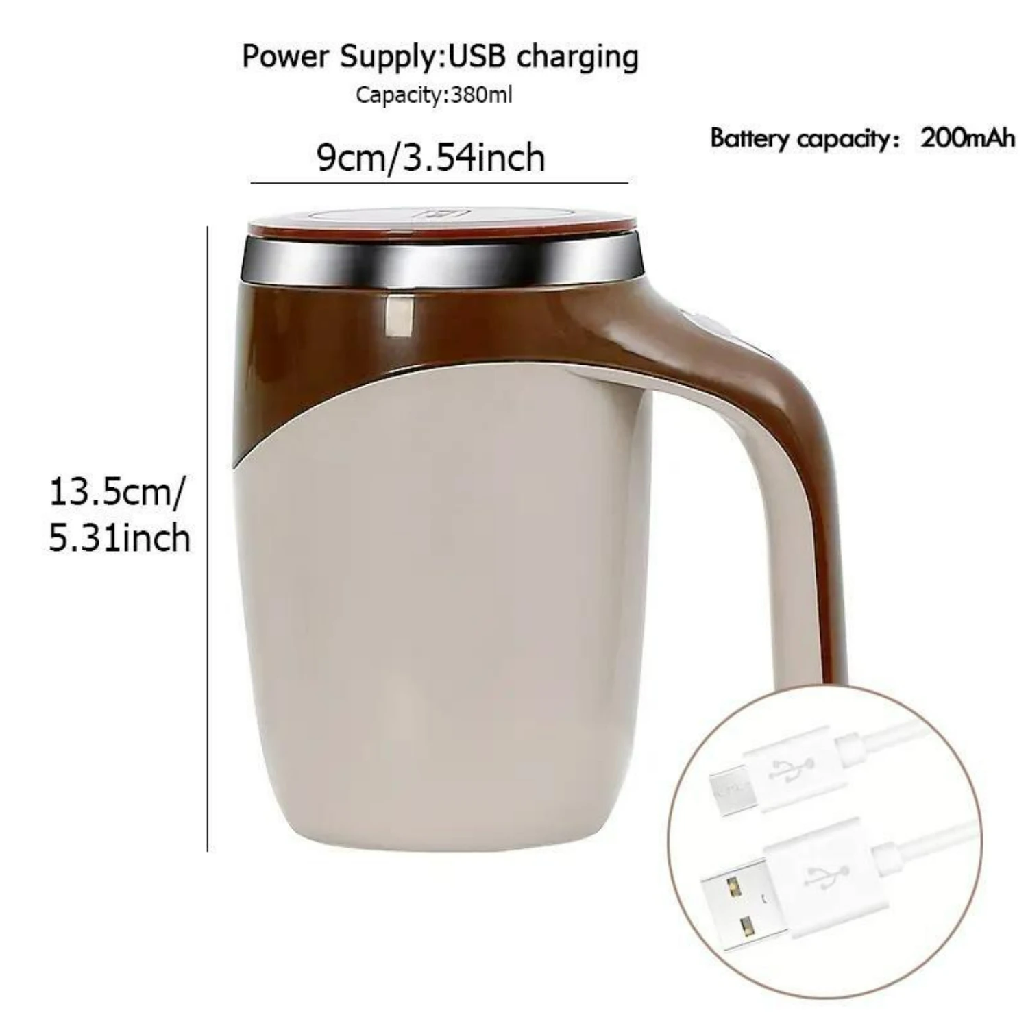 Ideal Birthday Gift Self-Stirring Automatic USB Coffee Mug for Men - Multifunctional Self-Mixing Mixing Cup Tumbler with Kitchen