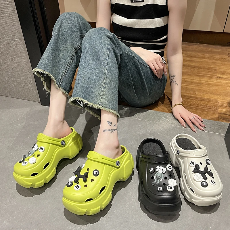 Summer Women Slippers Platform Clogs Garden Shoes Outdoor Beach Sandals Women Shoes Wedges Slippers Indoor Outdoor Slides