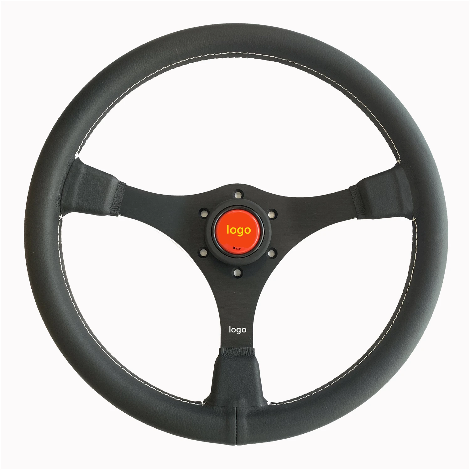 

TIYPEOR microfiber leather 350mm steering wheel without hole bracket for moo