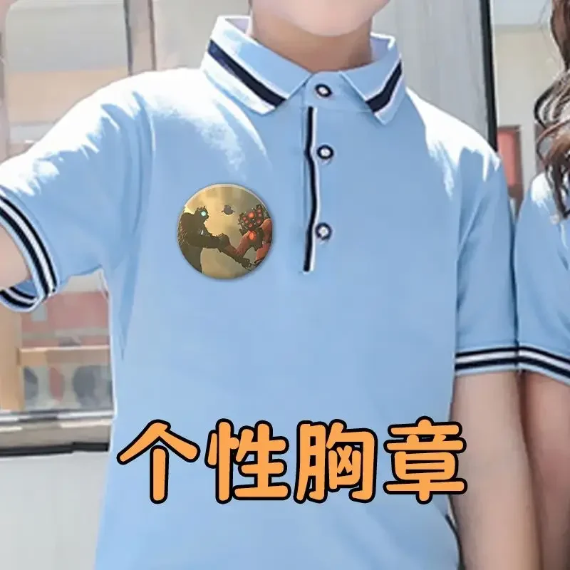 Skibidi المرحاض شارة أنيمي DIY المرحاض/المتكلم/ساعة/التلفزيون شخص طالب بداية موسم المدرسة المدرسية تزيين شارة كليب #3