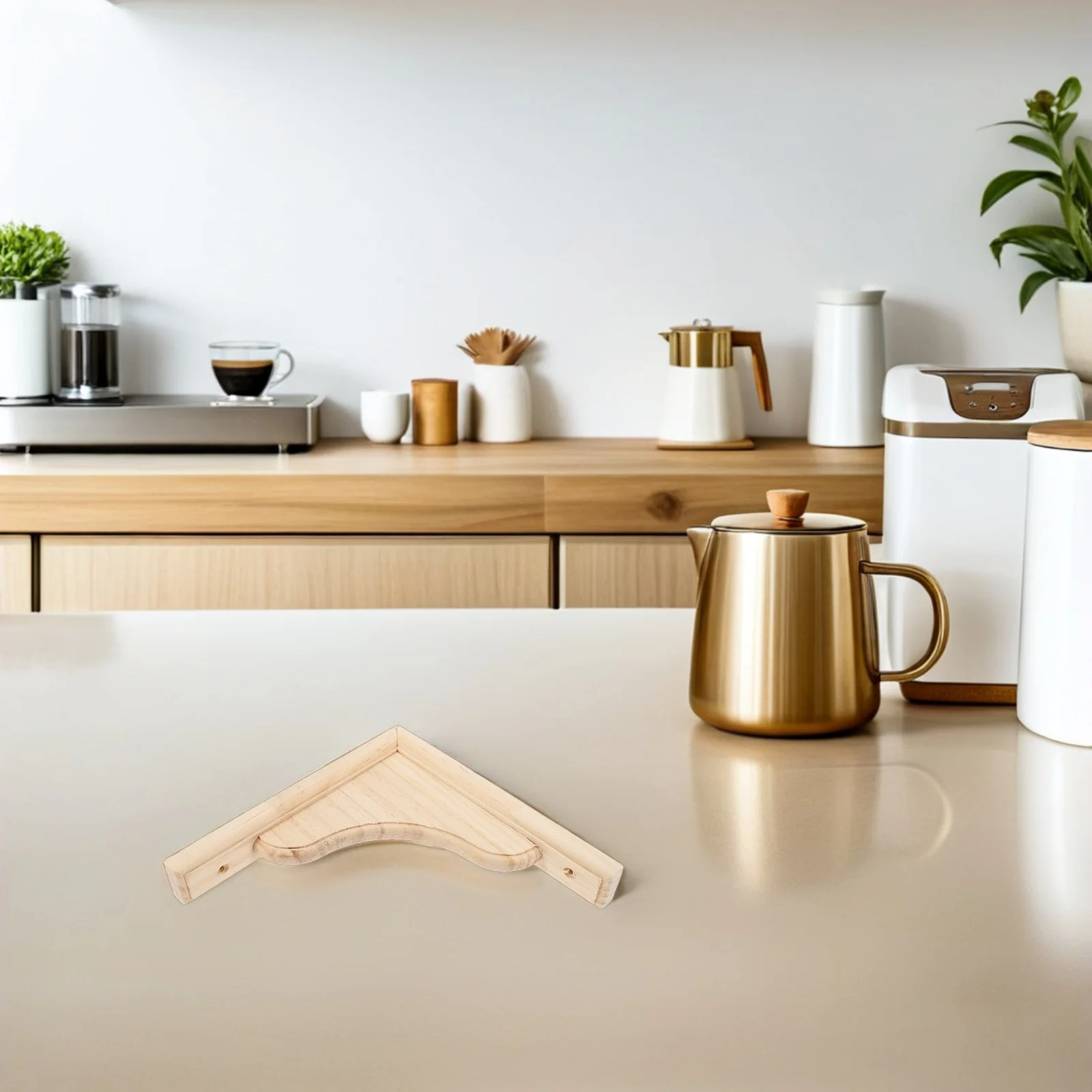 

Triangular Shelf Bracket Natural Solid Wood Wall Mount Corner Brace For Floating Shelves Countertops Bookshelves Kitchen