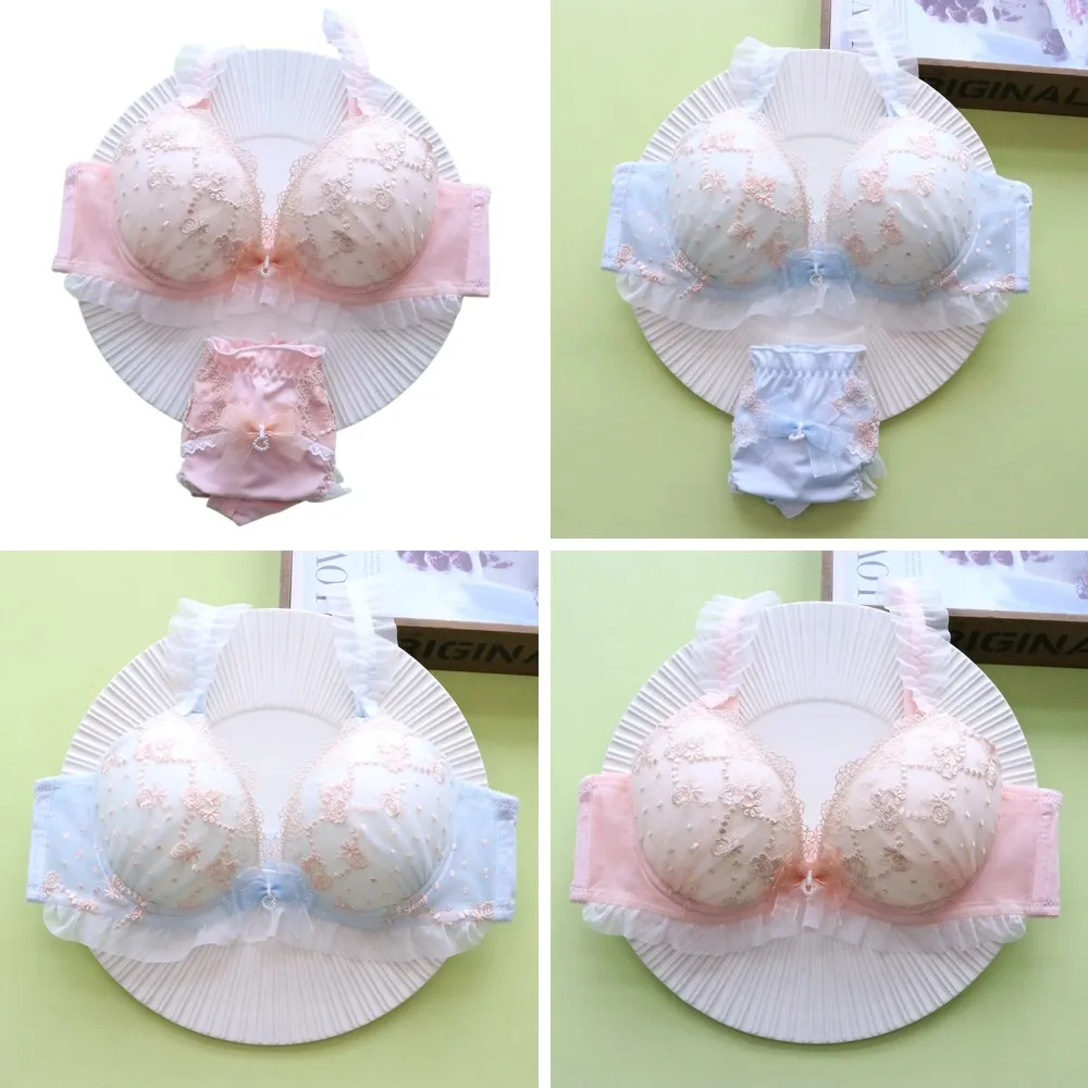 

Sexy Lace Lingerie Set for Women, Push Up Underwire Bra with Low Plunge Design, Breathable & Comfortable