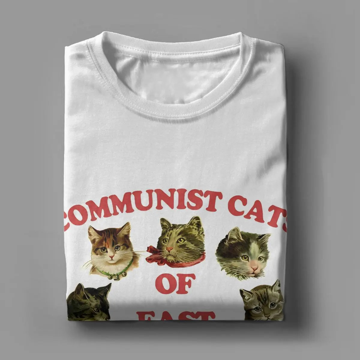 Communist Cats Of East Berlin Cat Lover Gift T-Shirts for Men Women Crew Neck Cotton T Shirt Short Sleeve Tees Printing Tops