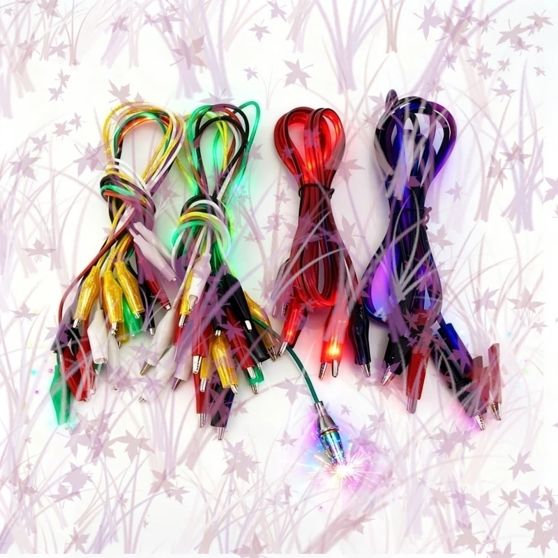 المزدوج التمساح كليب التمساح كليب إلى 4 مللي متر الموز موصل راسم الذبذبات اختبار التحقيق كابل DIY بها بنفسك الاختبار الكهربائي B1 #1