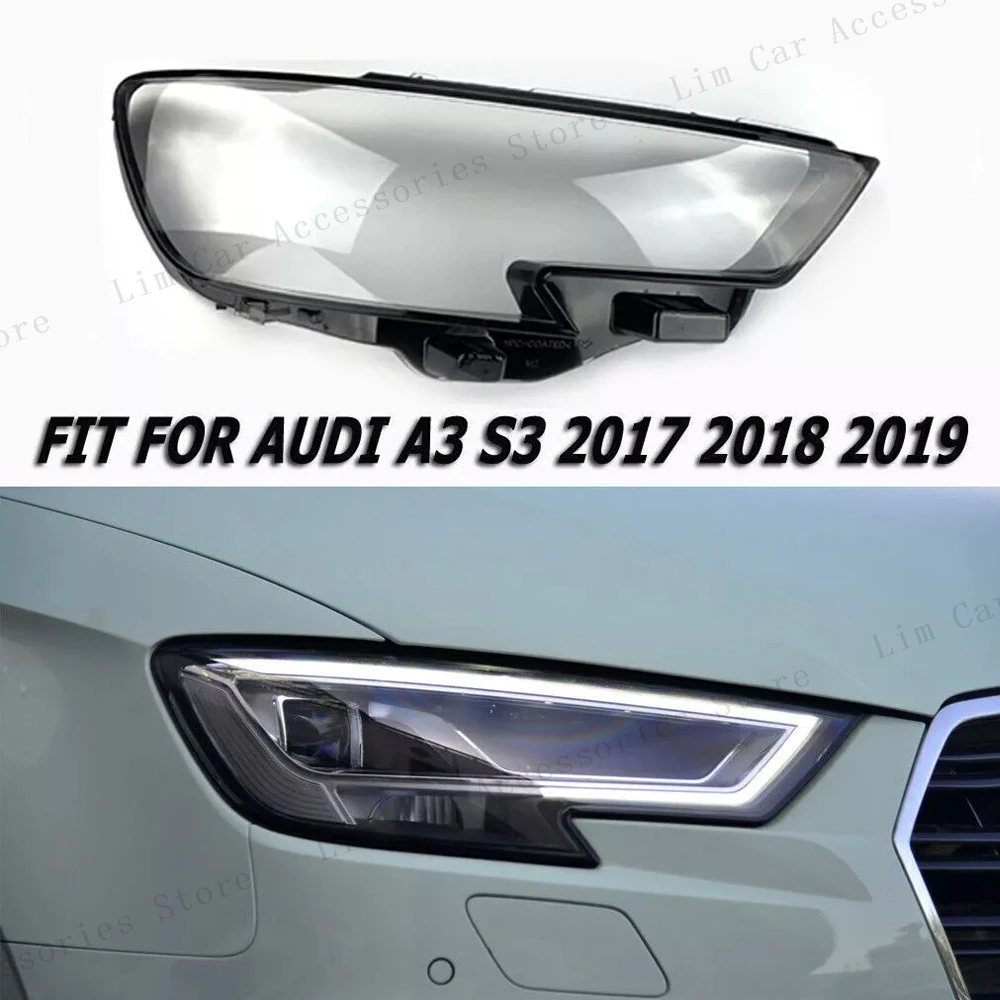 

Car Front Headlights Lens Shell Cover For Audi A3 2017 2018 2019 Headlamp Glass Lampcover Lampshade Transparent Housing