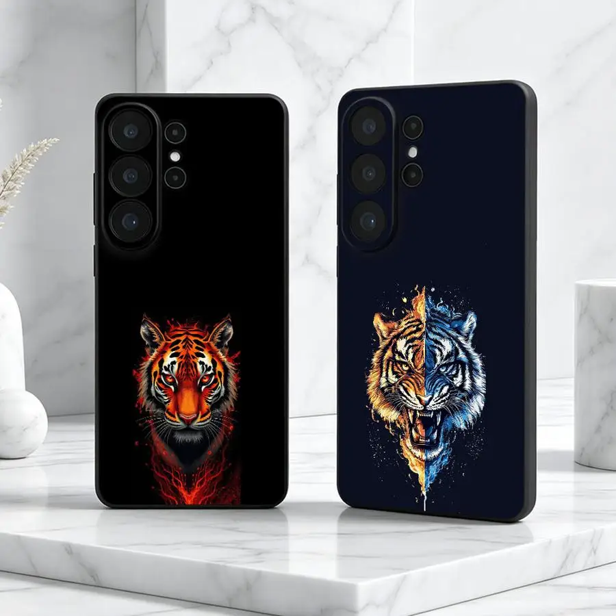 Fashion Tiger Cool Case for Samsung Galaxy S26 Ultra S24 S21 FE Note 10 20 S24+ S23 S20 S25 Plus S26+ S25 Phone Cover