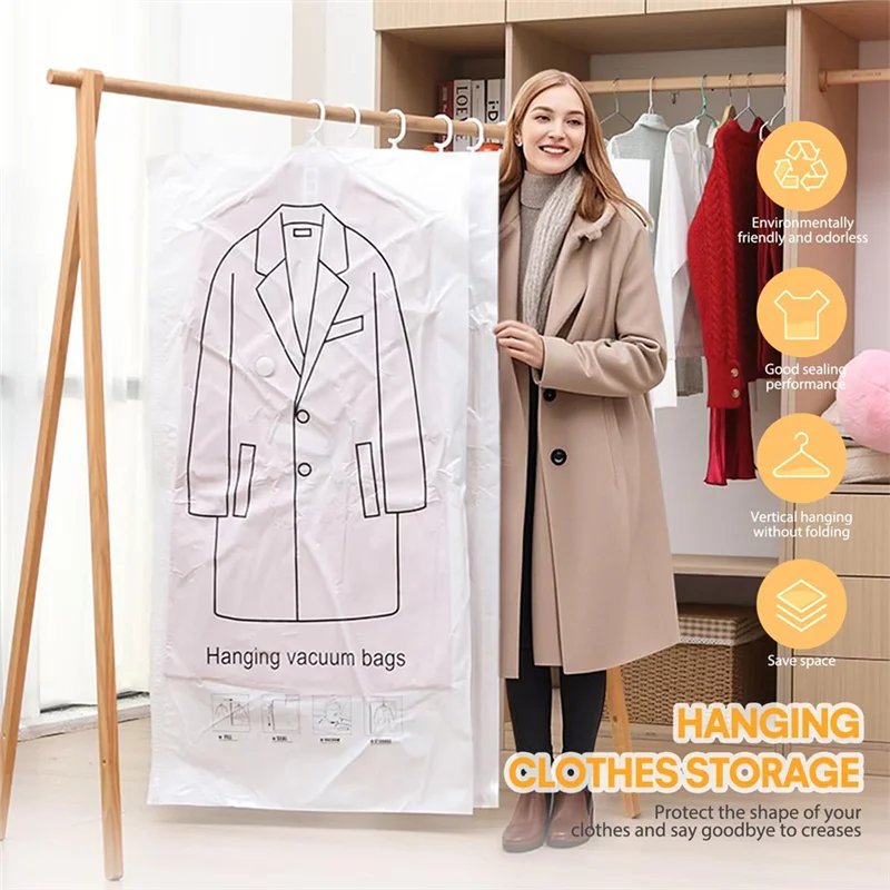 A96K-Vacuum Bags For Clothes Vacuum Bags For Clothes Vacuum Cleaner For Duvets, Jackets And Space-Saving Storage