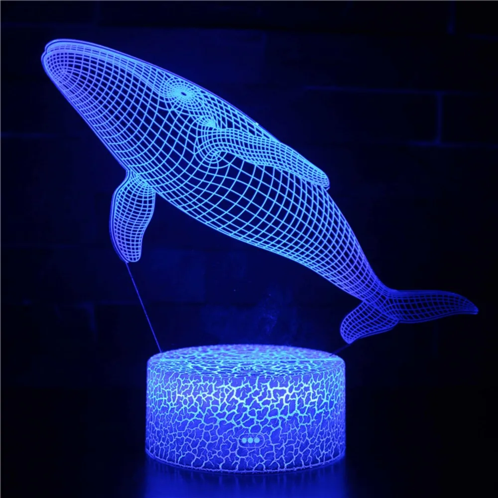 Nighdn-Lámpara de noche con forma de ballena para niños, luces LED de noche con cambio de Color, USB, para dormitorio de bebé pequeño