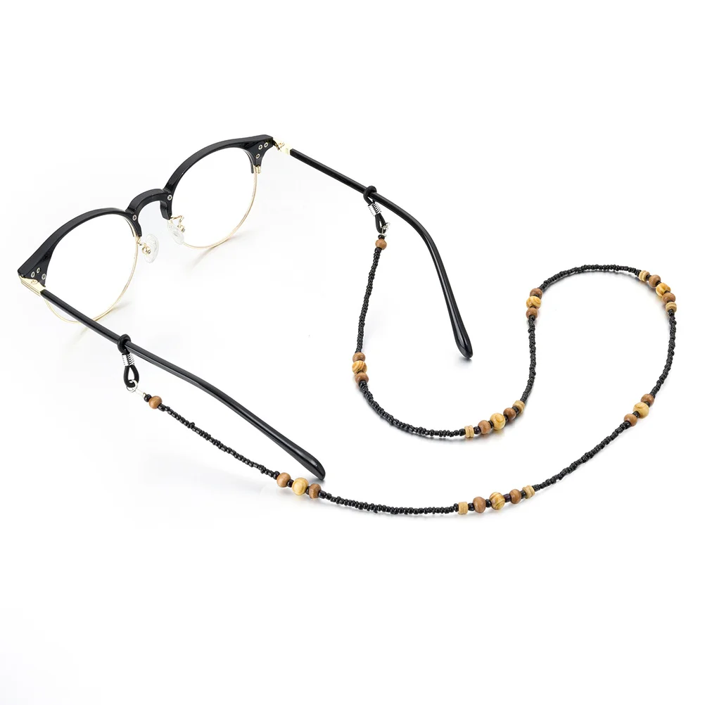 

2pcs Eyeglass Chain Beaded Retainer Strap Sunglass Holder Cord Vintage Necklace for Sports Reading Glasses Safety String