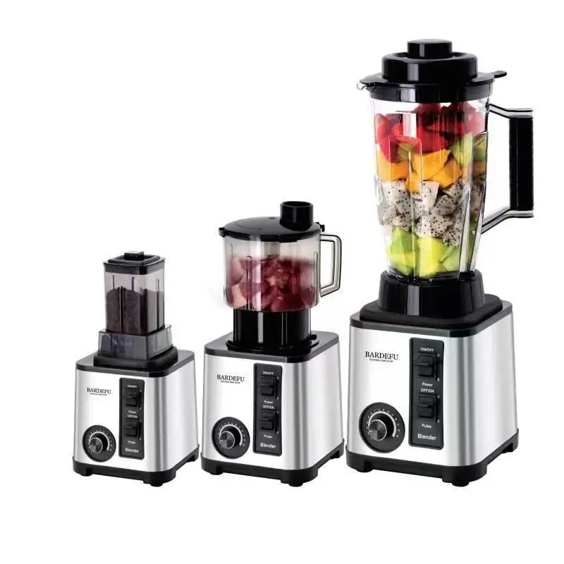 IN STOCK 9525 Motor Hot Sell 3 in 1 Blender  3L Heavy Duty Kitchen Household Fresh Fruit Juicer Electric Smoothie Mixer Blender