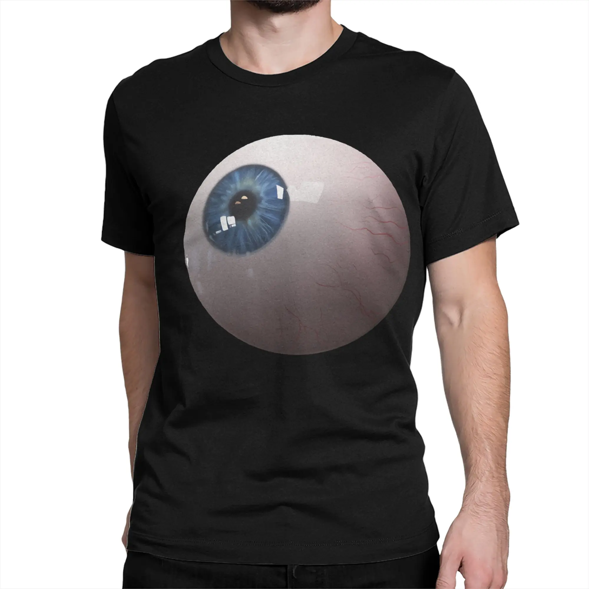 Crazy Curly Eye   Mouthwashing T-Shirt Men Women Crew Neck Pure Cotton T Shirts  Short Sleeve Tee Shirt Printing Clothing