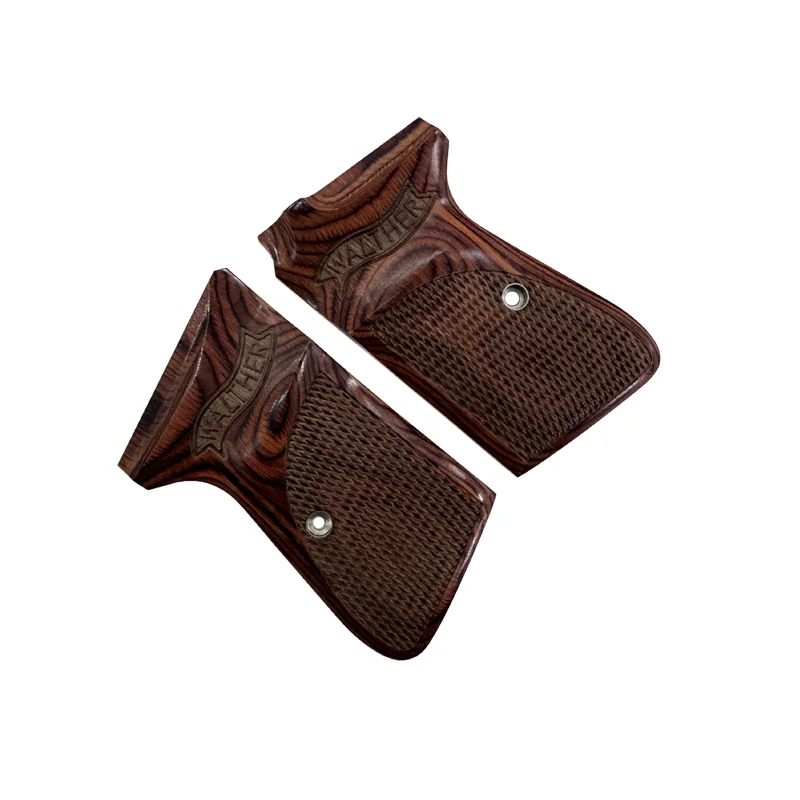 CTG Walther PPKS Grips พร้อมแบนเนอร์ตารางหมากรุก Super Walnut Checkered Panel Ultima