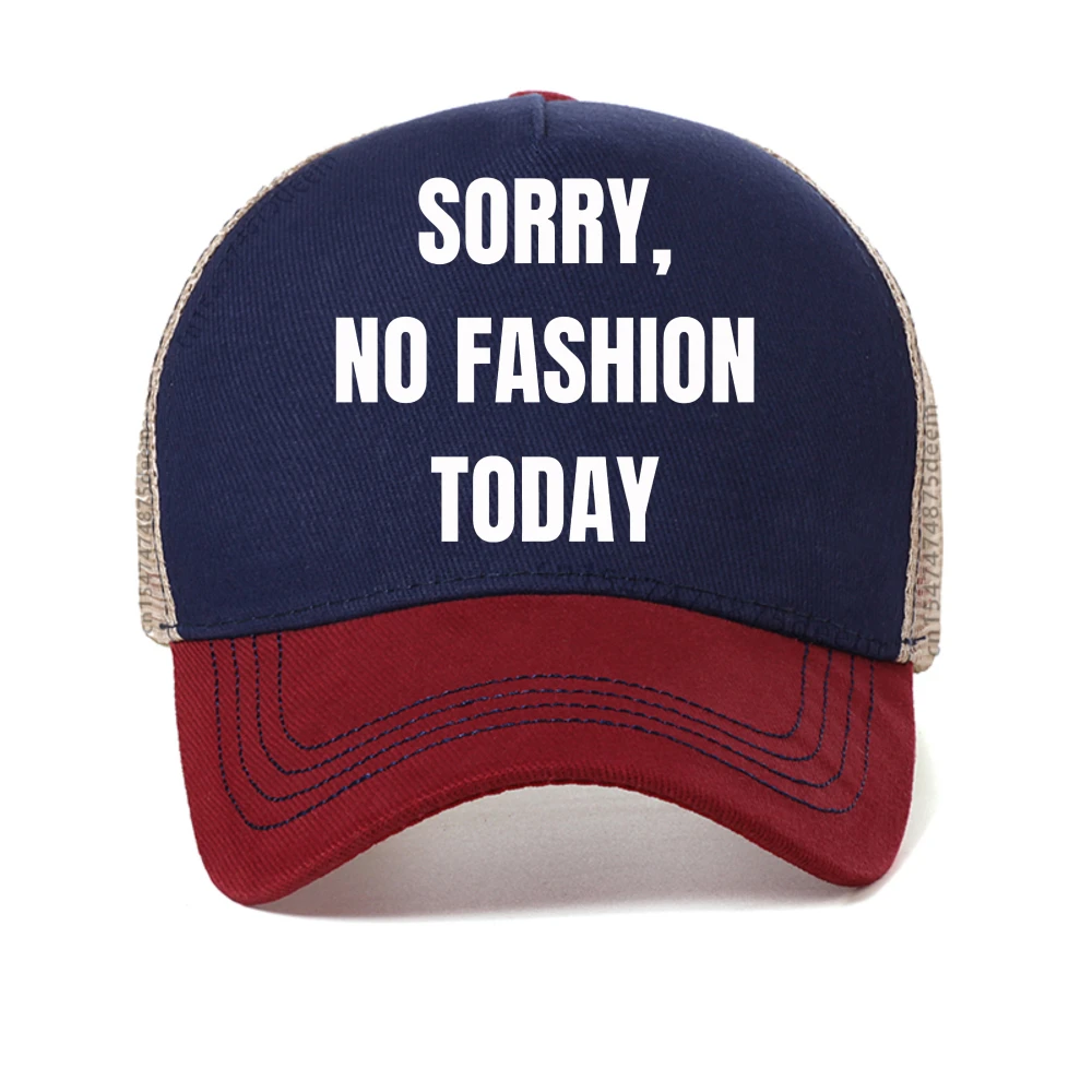 Fashion New Sorry No Today printed baseball cap Men Women Humor Funny Breathable sun hats summer casual mesh Snapback hat