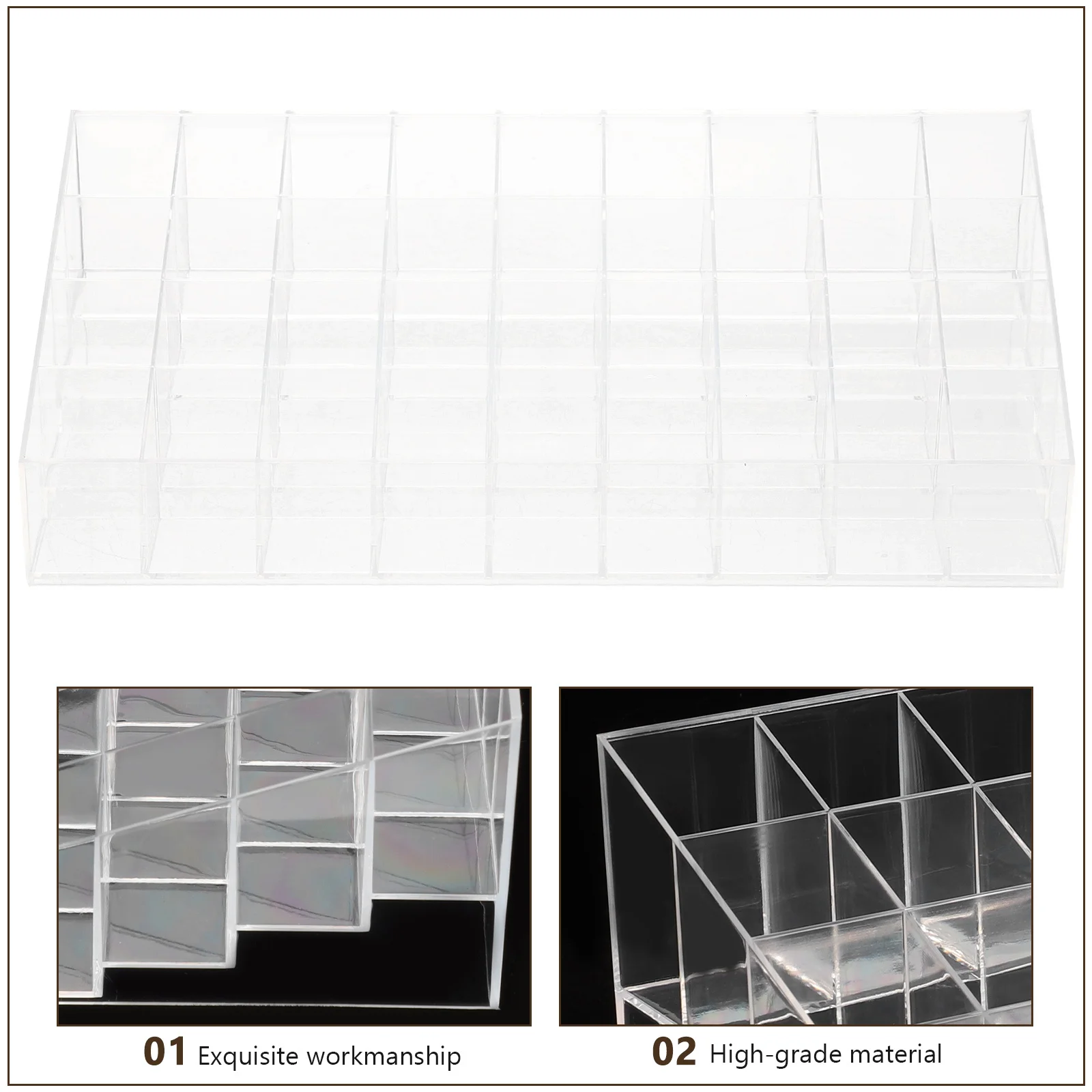Lippenstift-Aufbewahrungsbox, hochwertiges Material, kratzfester Desktop-Halter für Make-up-Organizer, transparenter Ständer, groß