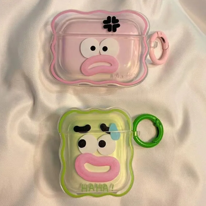 재미있는 표현 블루투스 헤드셋 케이스, 아이폰 16 프로 맥스 에어팟 프로 세대에 적합, 2/3 세대 보호 케이스