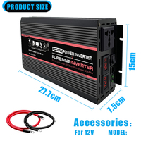 3000W/4000W/5000W Car Inverter DC 12V To AC 220V Pure Sine Wave Voltage Converter Power Inverter For Home Outdoor Travel