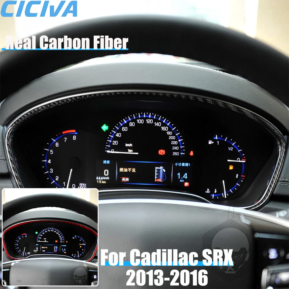 

Настоящее углеродное волокно, автомобильные аксессуары, приборная панель, спидометр, декоративная накладка, мягкая наклейка для CADILLAC SRX 2013 2014 2015 2016