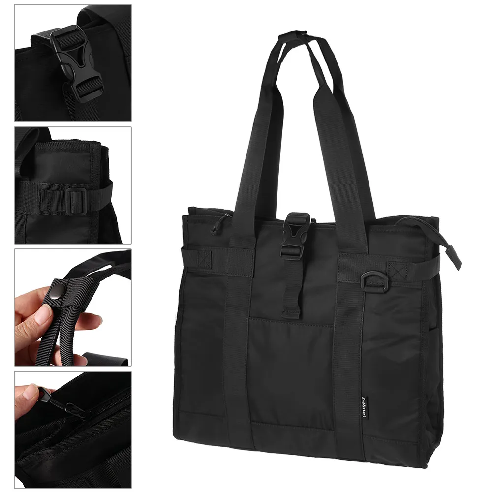 Large Capacity Oxford Briefcase Solid Color Waterproof Oxford Crossbody Bag Portable Multi-functional Shoulder Bag Laptop Bag