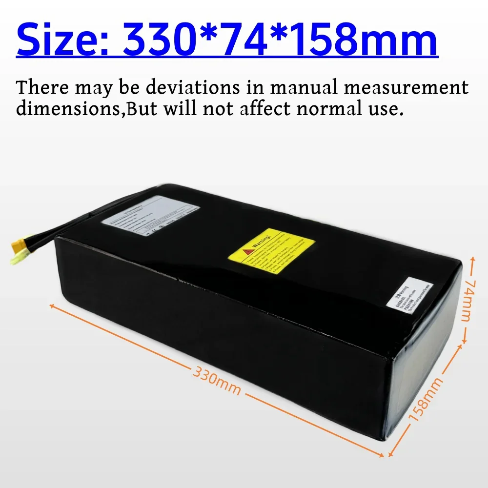 14S7P 52 فولت 33.6Ah بطارية ليثيوم أيون حزمة 21700 33600 مللي أمبير منفذ مزدوج شحن سريع قابلة للشحن لسكوتر محرك مزدوج #6