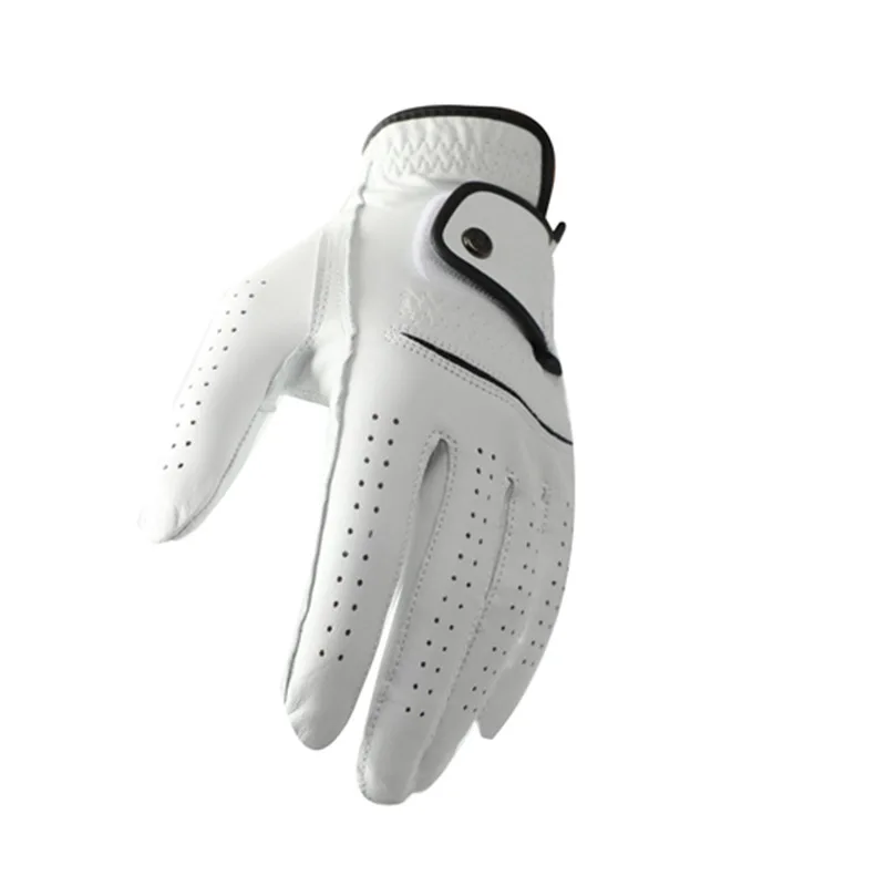 Micro Soft Fabric Breathable Golf Gloves With Magnetic Marker Replaceable White Glove