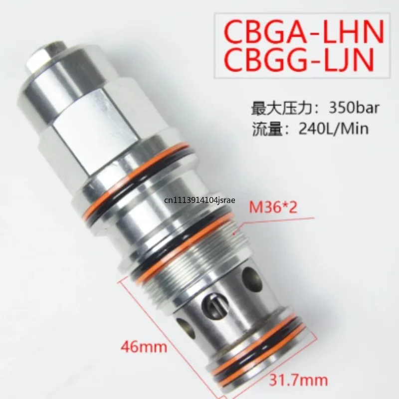 CBGA-LHN CBGG-LJN SUN Cartridge Counterbalance Valve, 240L High Flow Threaded Hydraulic Balance Control Valve