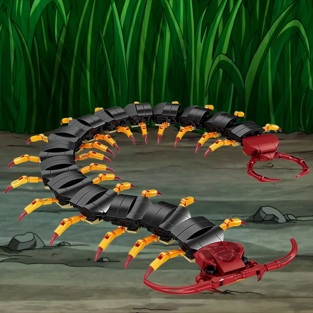 KNEW BUILT Trilobite Spider Centipede Scorpion Insect Model Building Block Toy-Horrifying Prank Toy,Puzzle Assembly Gift for Kid