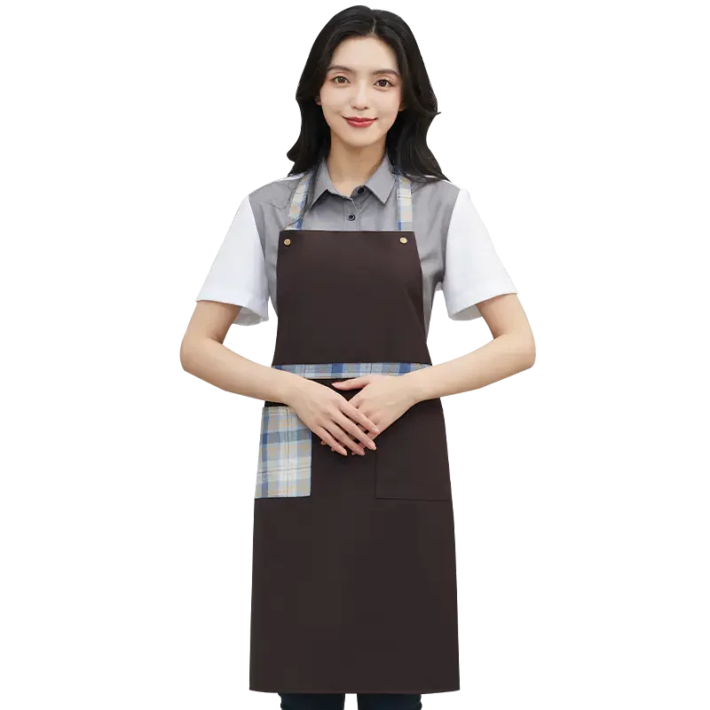 Hanging Neck Canvas Apron for Both Men and Women Customizable with Logo Pattern