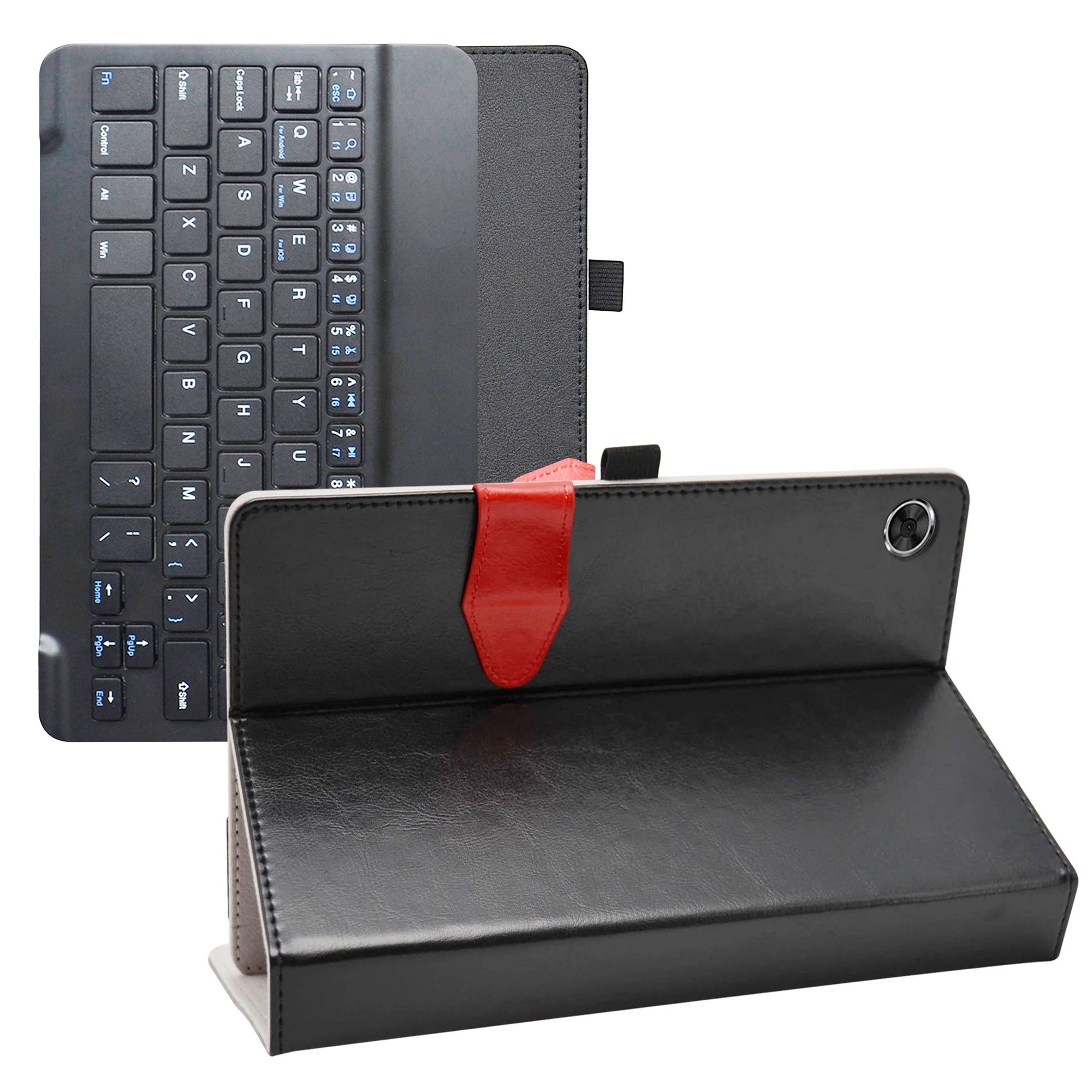 

Tablet Case For Lenovo Tab M10 Plus 3rd Gen (TB125FU) Removable Bluetooth Keyboard 10.6 Inch,Portable Folding Stand Pu Leather