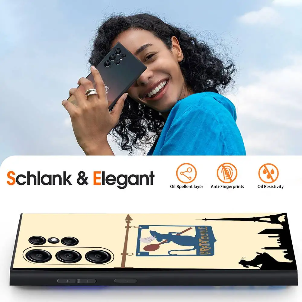 Casing Ponsel Film R-Remy R-Ratatouille untuk Samsung Galaxy S25 S24 S22 S23 Ultra S21 S20 Plus 5G Funda Silikon Pelindung