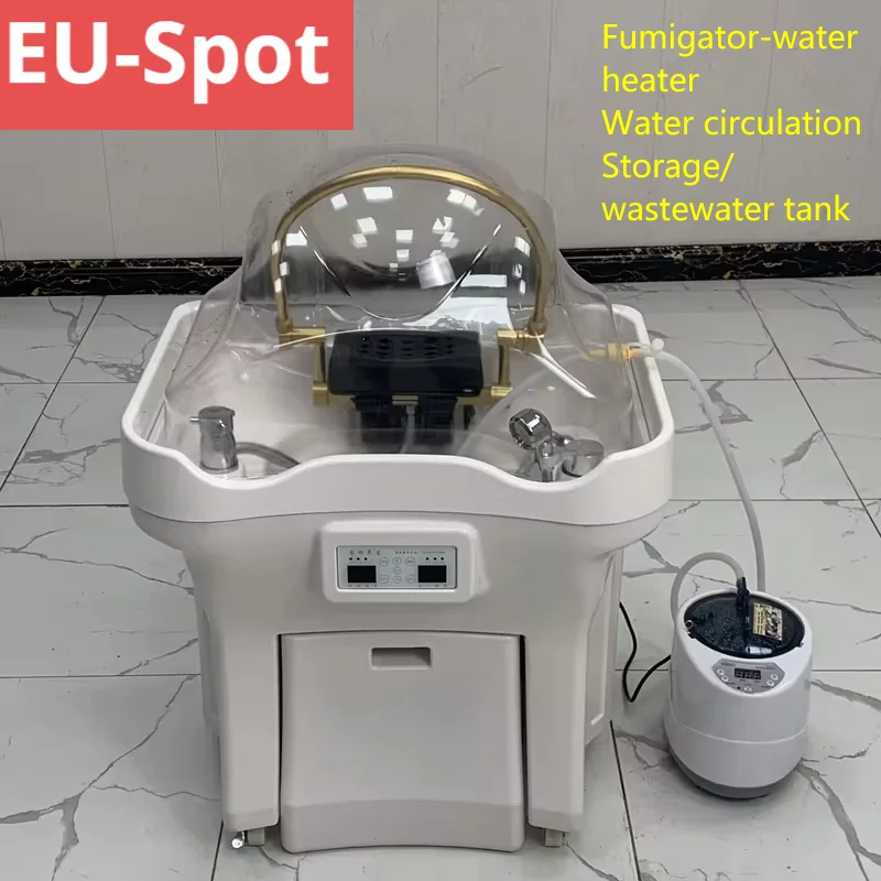 2025 Nieuwe Abs Shampoo Distributie Stroom Circulatie En Stoomboot Lichte Behandeling Hoge Kwaliteit Haarpot Spa Salon Apparatuur