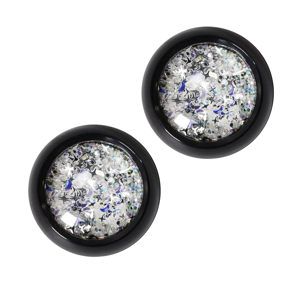 

Nail Sticker Glitter Star Moon Sequins Hexagon 2 Boxes Manicure Shining Pieces Nail Sequin Stage Performance Graduation