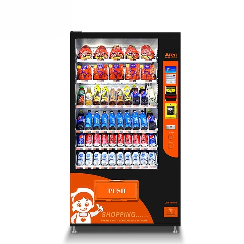 Latest Soda Beverage Food and Snack Vending Machine Combination Supplier Vending Machine