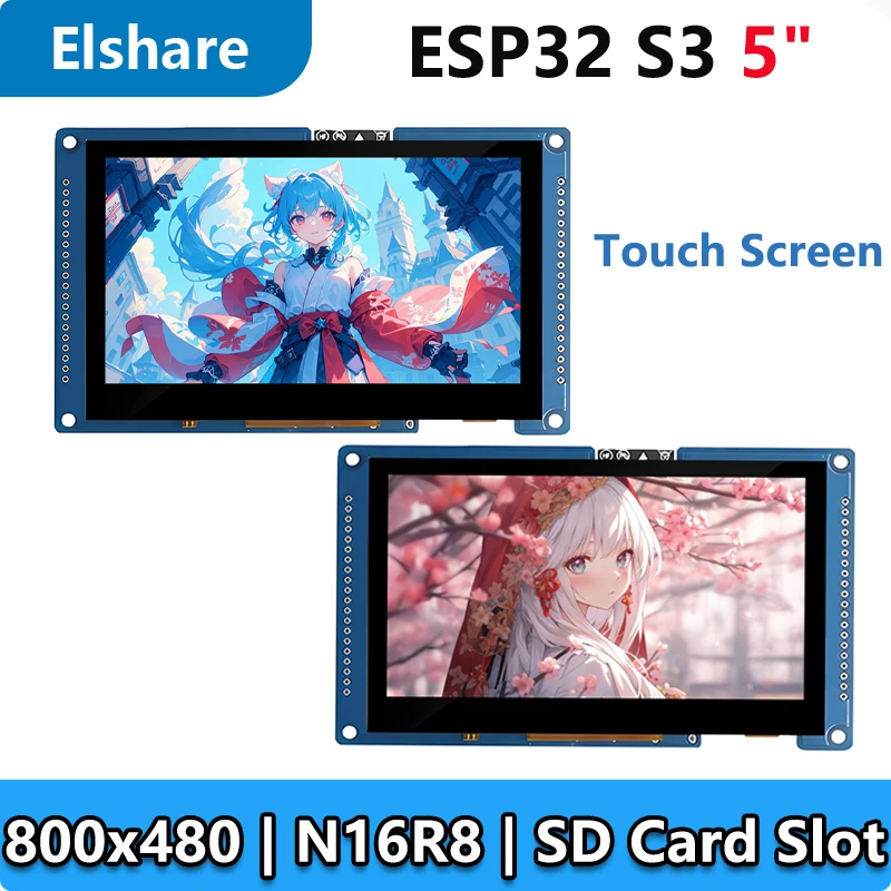 ESP32 S3 Development Board 5 inch LCD Capacitive Touch Screen 5inch Display 800×480 N16R8 SD Card Slot