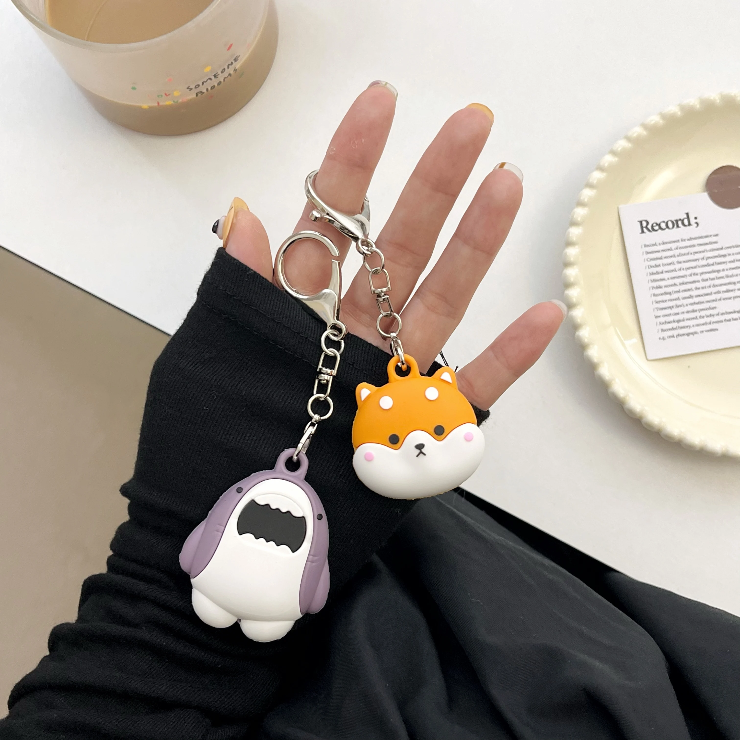 For AirTag Case Cute Cartoon kids Accessorie Silicone Soft Protective Cover For Apple Airtags Anti-scratch Sleeve Keychain Shell