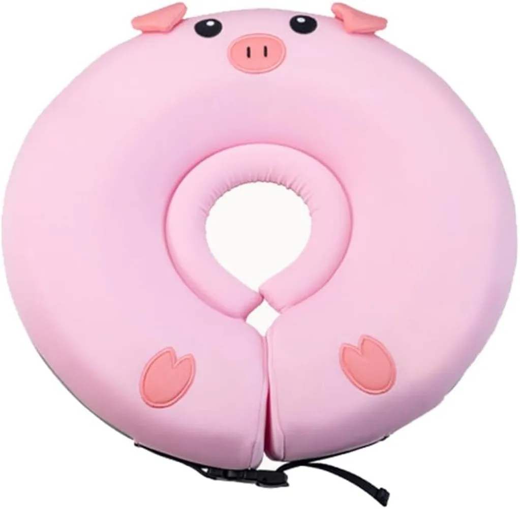 Non-Inflatable Safety Swimming Float Neck Ring Toys, 0-18 Months Baby Float Neck Ring, Head Float Pool Bathtub, Pearl Cotton