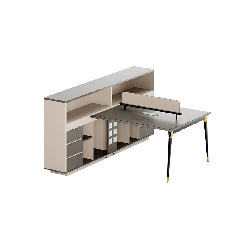 Employee office desk and chair combination, financial workstation, office screen booth, double-sided opposite