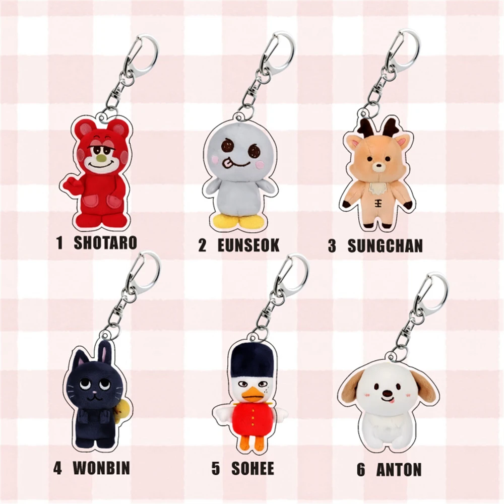 KPOP RIIZE Keyring Cartoon Figure Acrylic Keychain EUNSEOK SHOTARO WONBIN SOHEE ANTON Key Chain Cute Bag Pendant Fans Gift