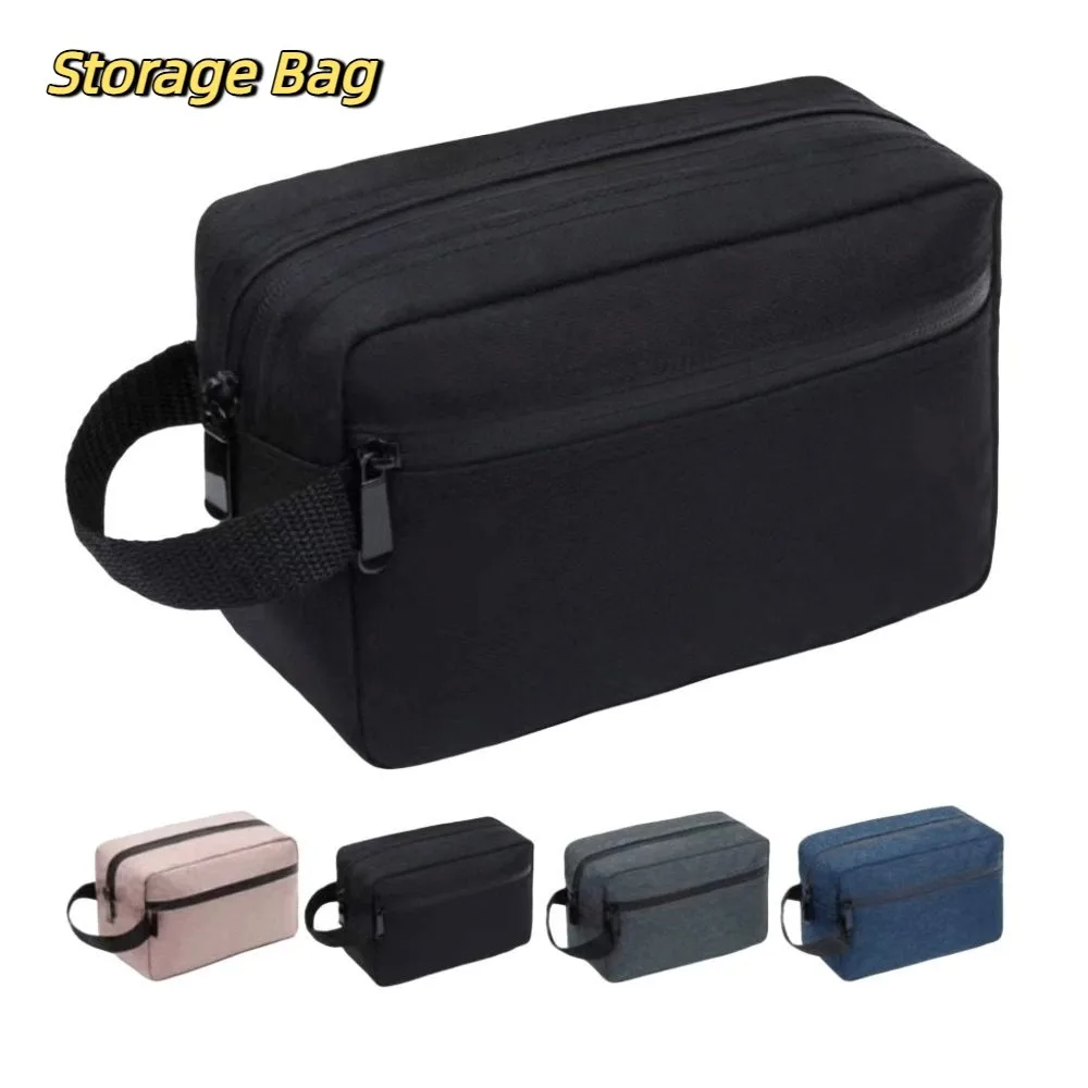 

Simple Fashion Waterproof Travel Storage Bag Oxford Handle Men Wash Bag Cosmetic Storage Zippered Women Makeup Bag Toiletries